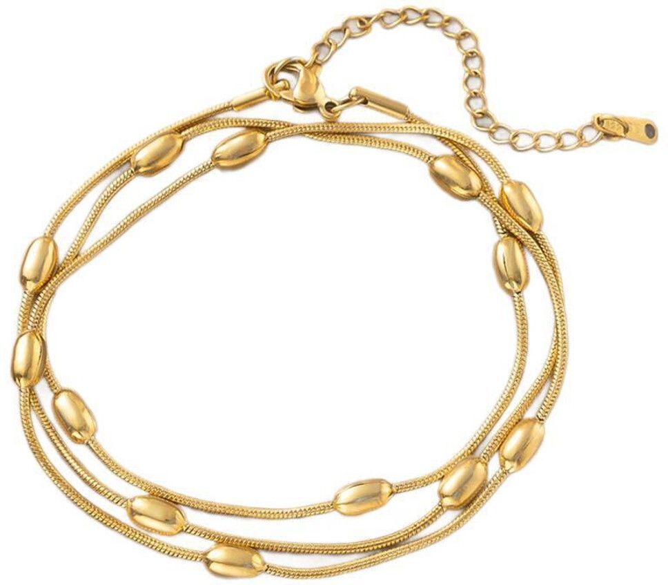 MYKI Multi Layer Bead Bracelet | Anti Tarnish Finish(MKBRAD715-SSYI)