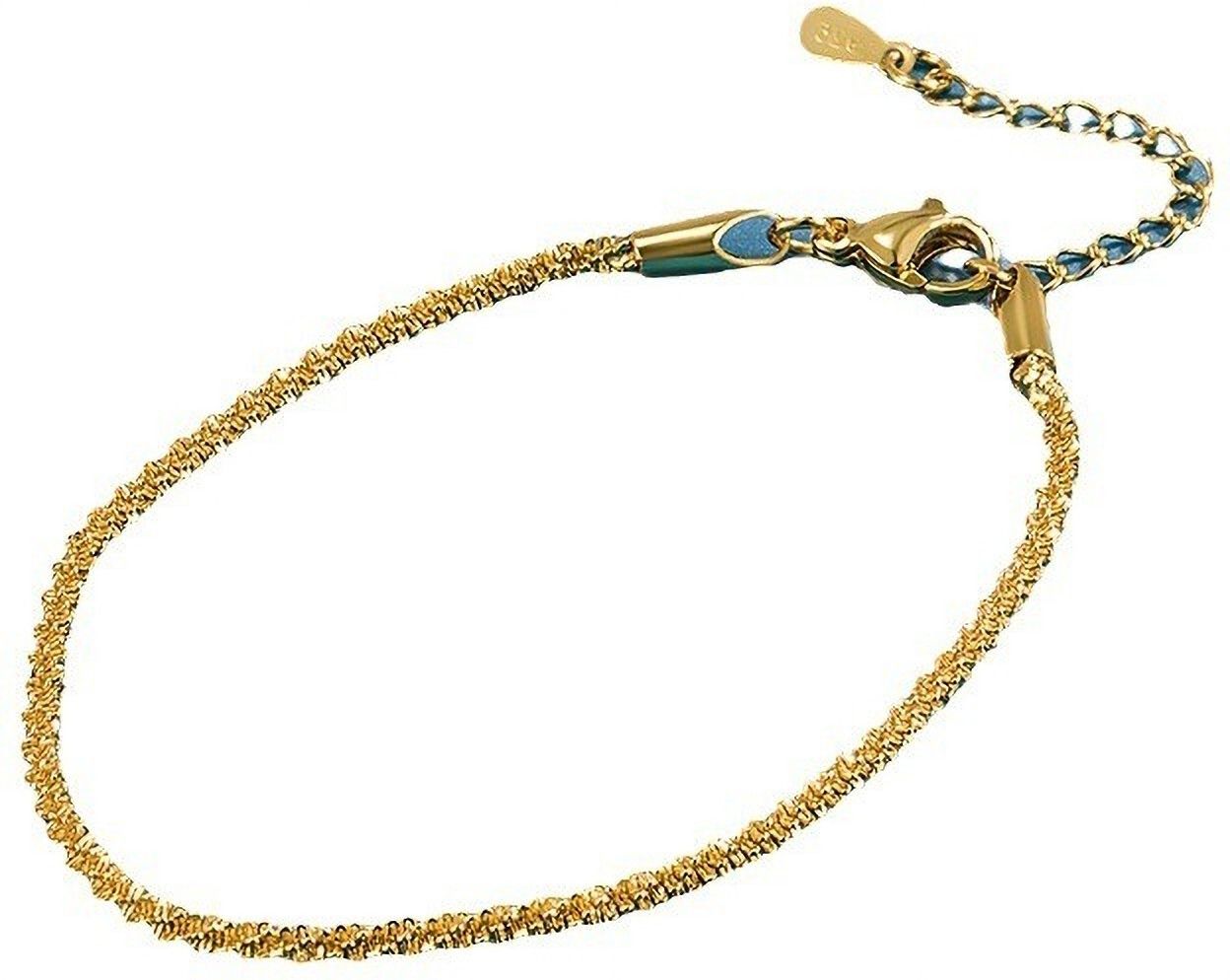 MYKI Textured Dainty Bracelet(MKBRAD716-SSYI)
