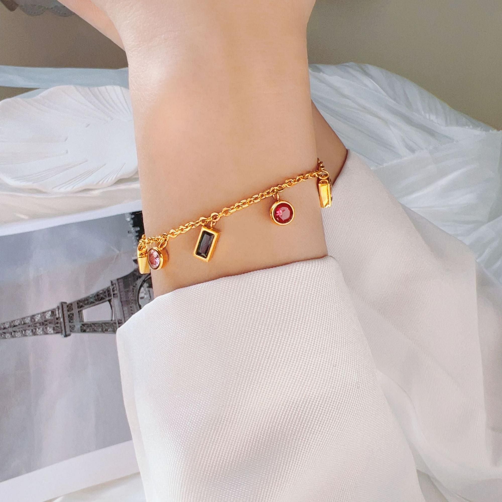 MYKI Gold Plated Bracelet | Anti-Tarnish Adjustable Design(MKBRAD754G-SSYI)