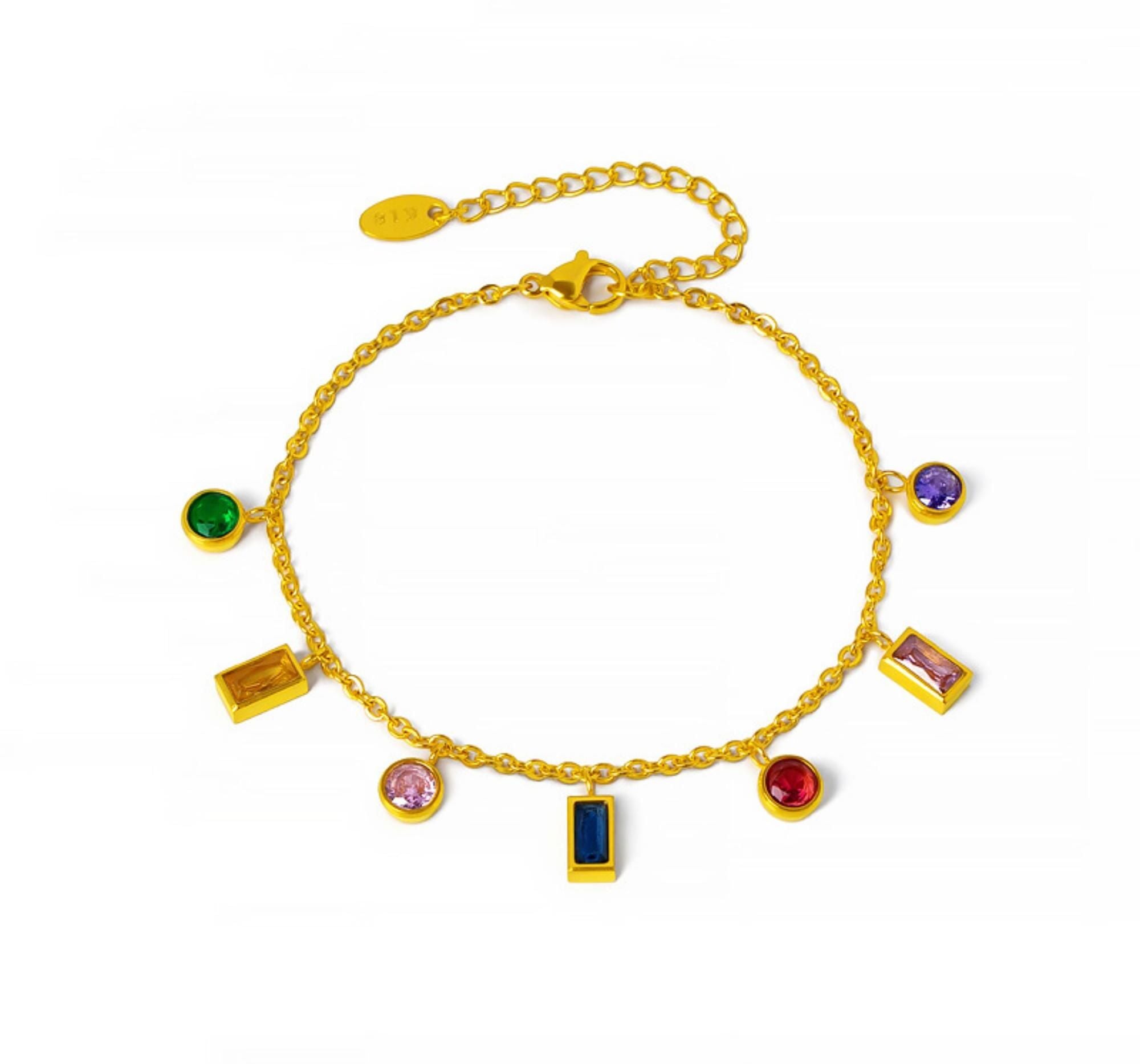 MYKI Gold Plated Bracelet | Anti-Tarnish Adjustable Design(MKBRAD754G-SSYI)