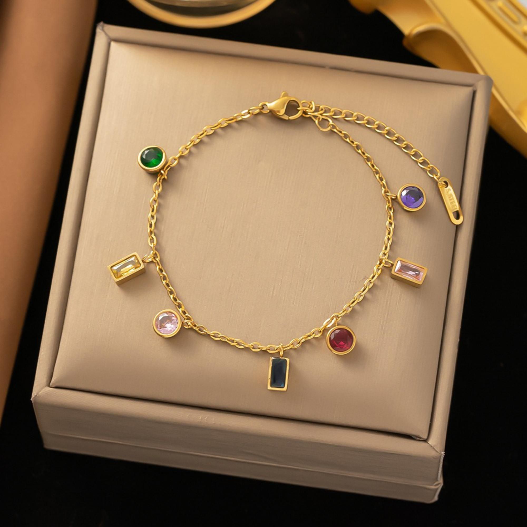 MYKI Gold Plated Bracelet | Anti-Tarnish Adjustable Design(MKBRAD754G-SSYI)