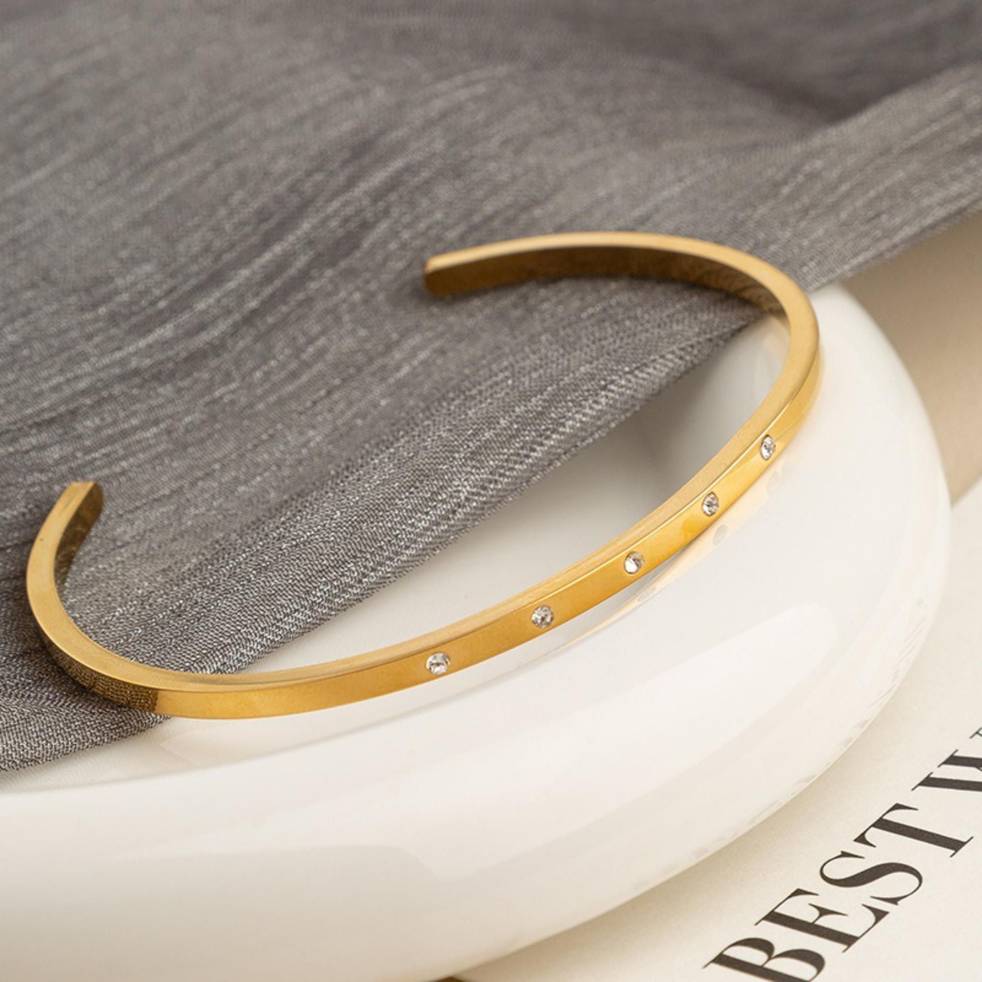 MYKI Gold Plated Bracelet | Anti-Tarnish Adjustable Design(MKBRAD755G-SSYI)