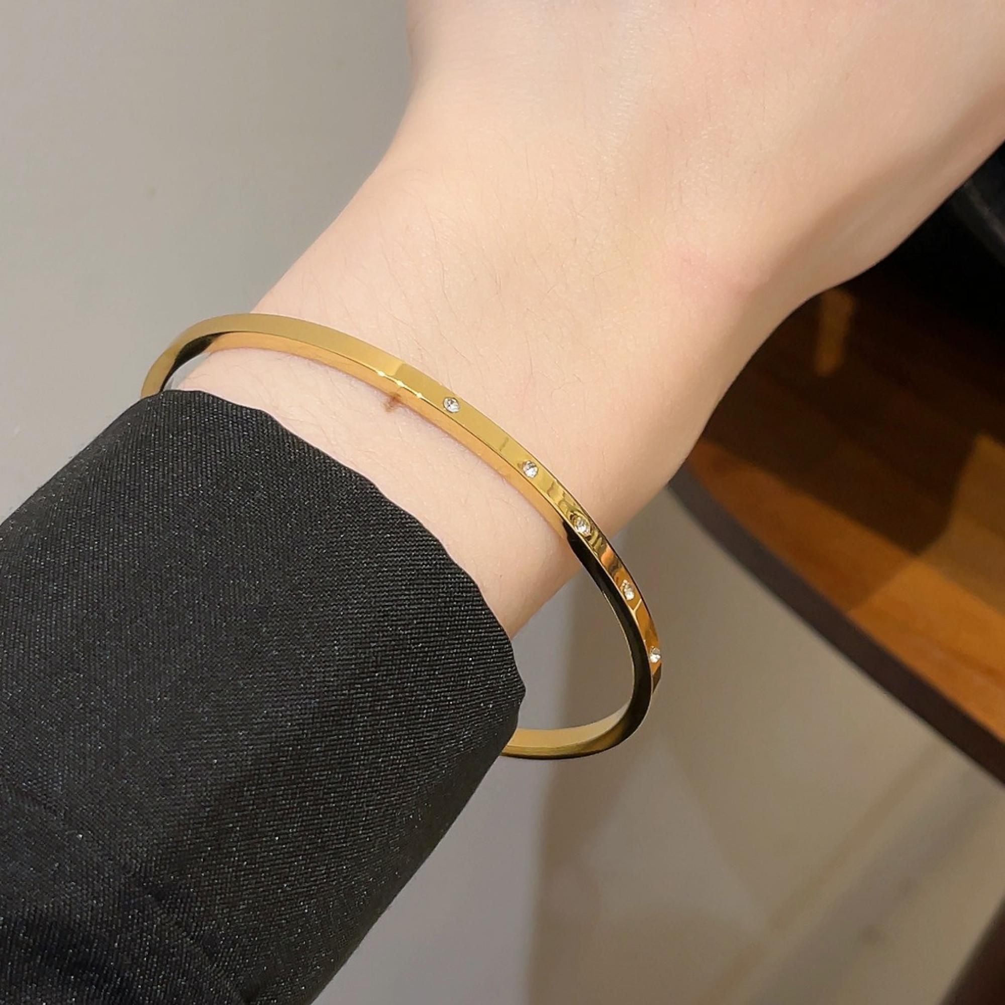 MYKI Gold Plated Bracelet | Anti-Tarnish Adjustable Design(MKBRAD755G-SSYI)