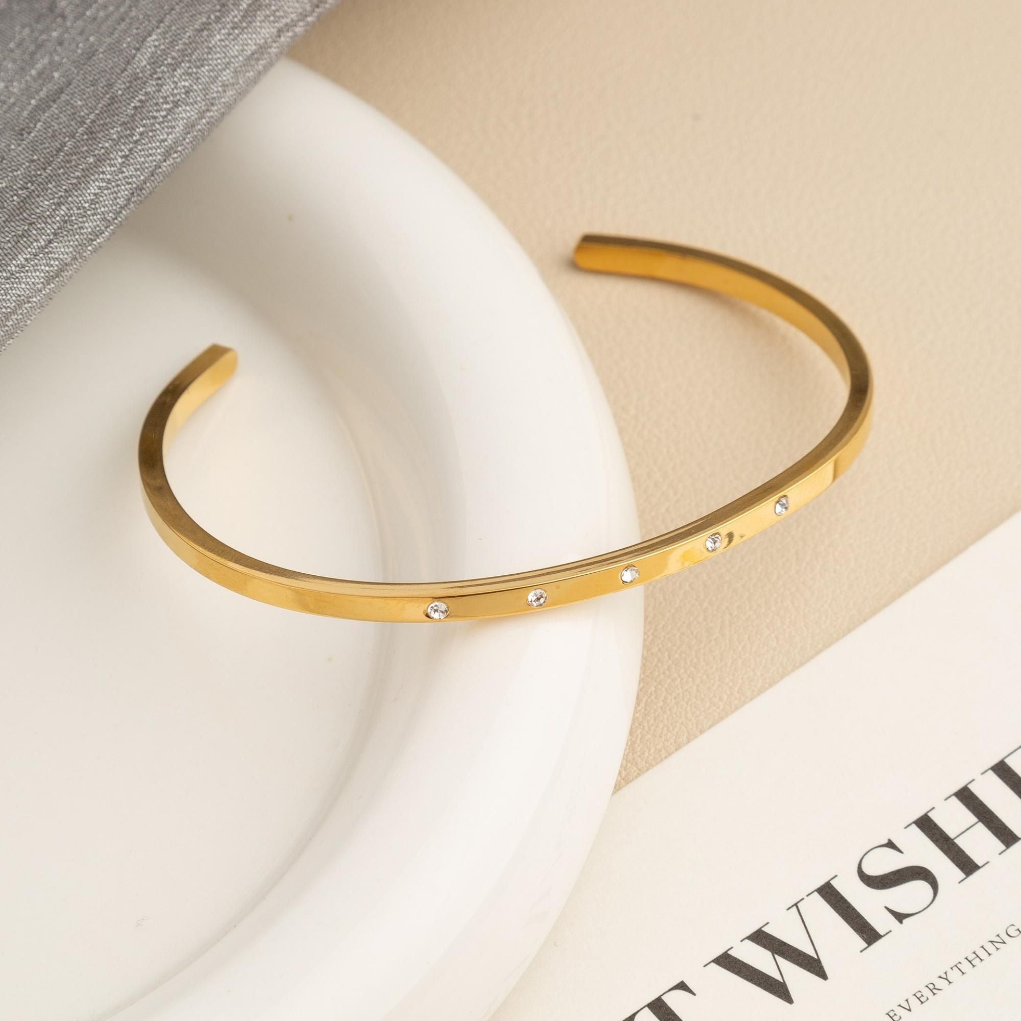 MYKI Gold Plated Bracelet | Anti-Tarnish Adjustable Design(MKBRAD755G-SSYI)