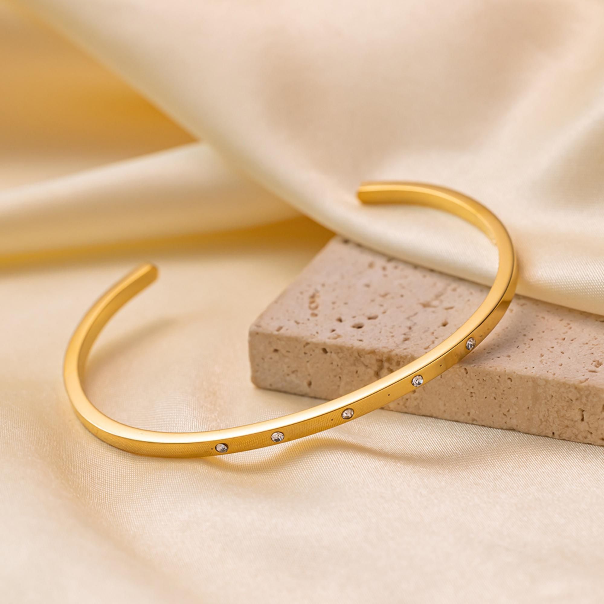 MYKI Gold Plated Bracelet | Anti-Tarnish Adjustable Design(MKBRAD755G-SSYI)