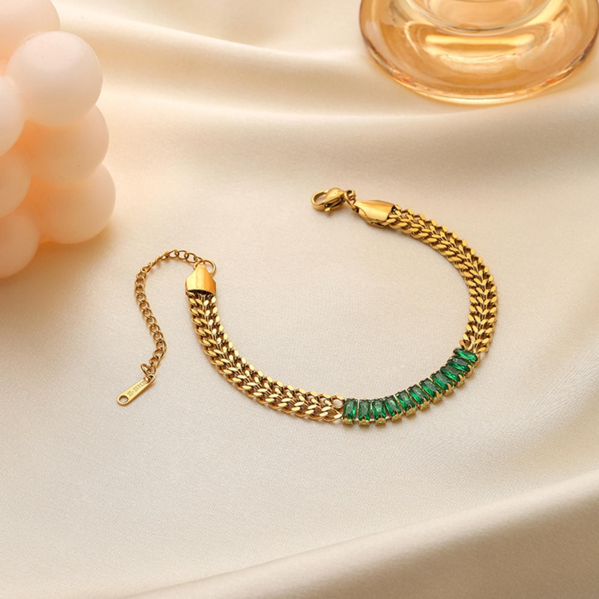 MYKI Gold Plated Bracelet | Anti-Tarnish Adjustable Design(MKBRAD756G-SSYI)