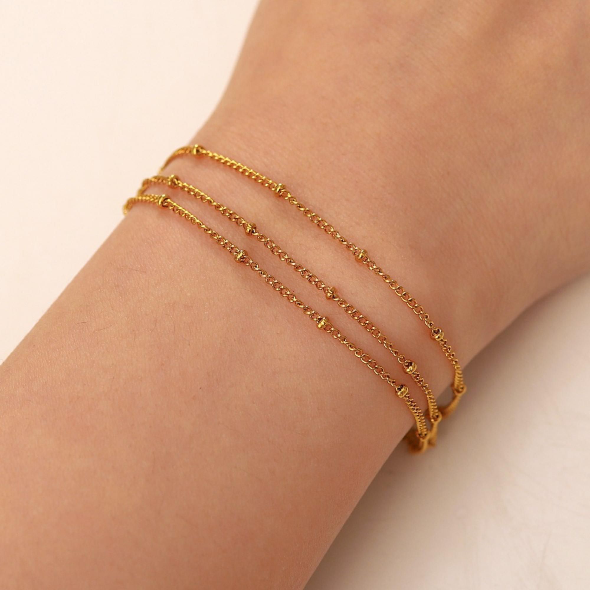 MYKI Gold Plated Bracelet | Anti-Tarnish Adjustable Design(MKBRAD758G-SSYI)