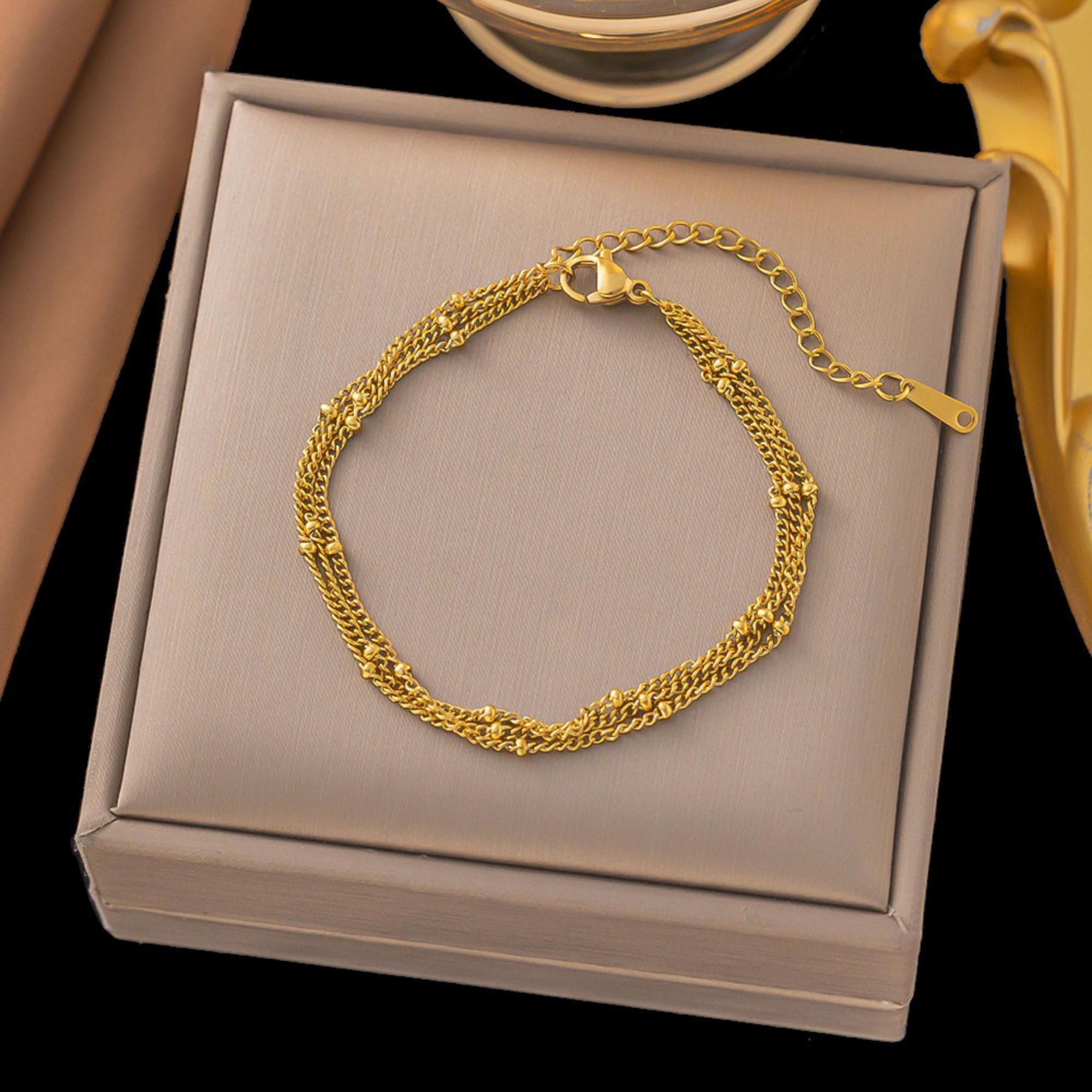 MYKI Gold Plated Bracelet | Anti-Tarnish Adjustable Design(MKBRAD758G-SSYI)