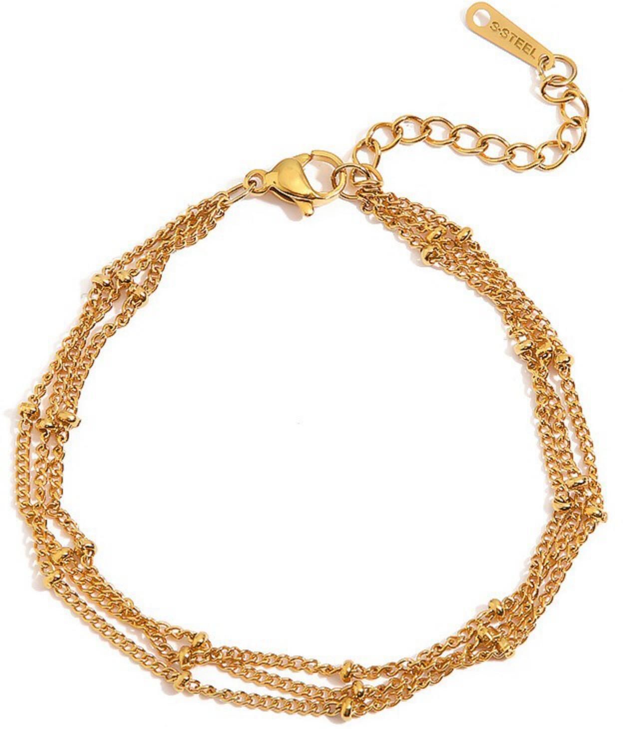 MYKI Gold Plated Bracelet | Anti-Tarnish Adjustable Design(MKBRAD758G-SSYI)
