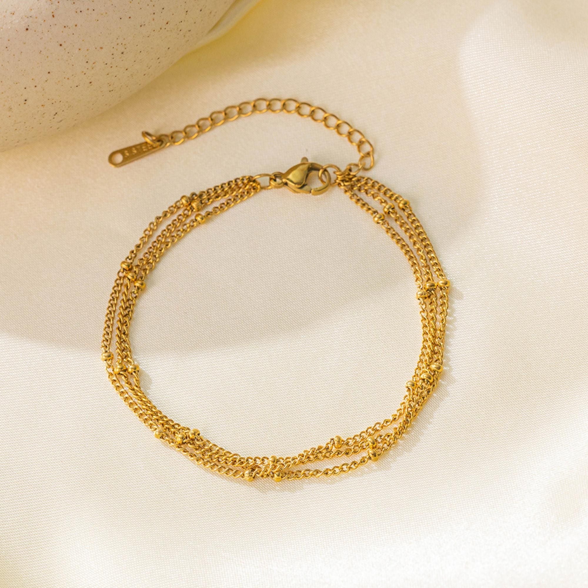 MYKI Gold Plated Bracelet | Anti-Tarnish Adjustable Design(MKBRAD758G-SSYI)