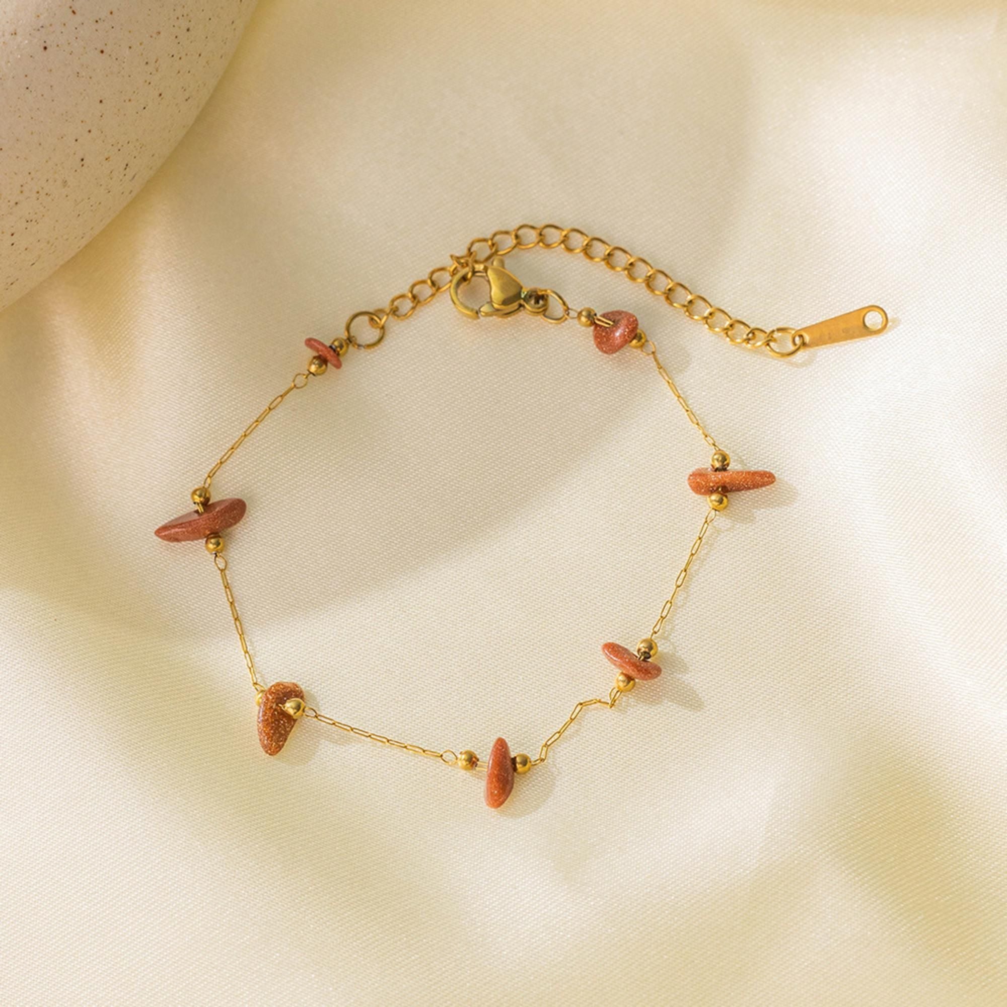 MYKI Gold Plated Bracelet | Anti-Tarnish Adjustable Design(MKBRAD760G-SSYI)