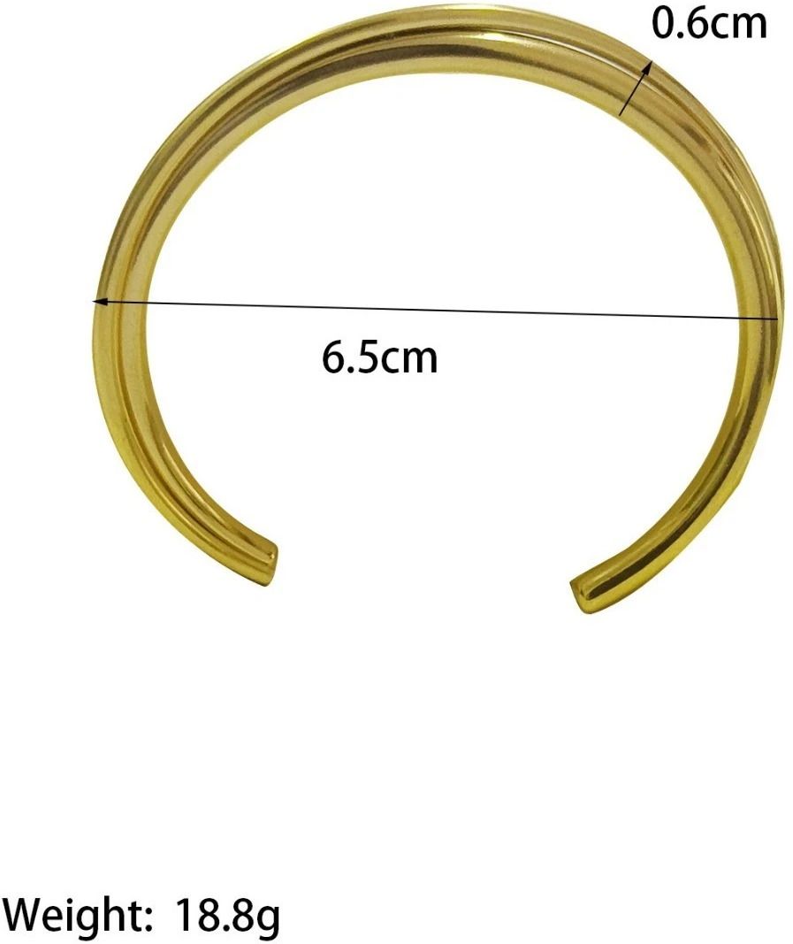 MYKI Gold-Plated Open Cuff Bracelet | Anti-Tarnish Minimal Design(MKBRAD779G-SSYI)