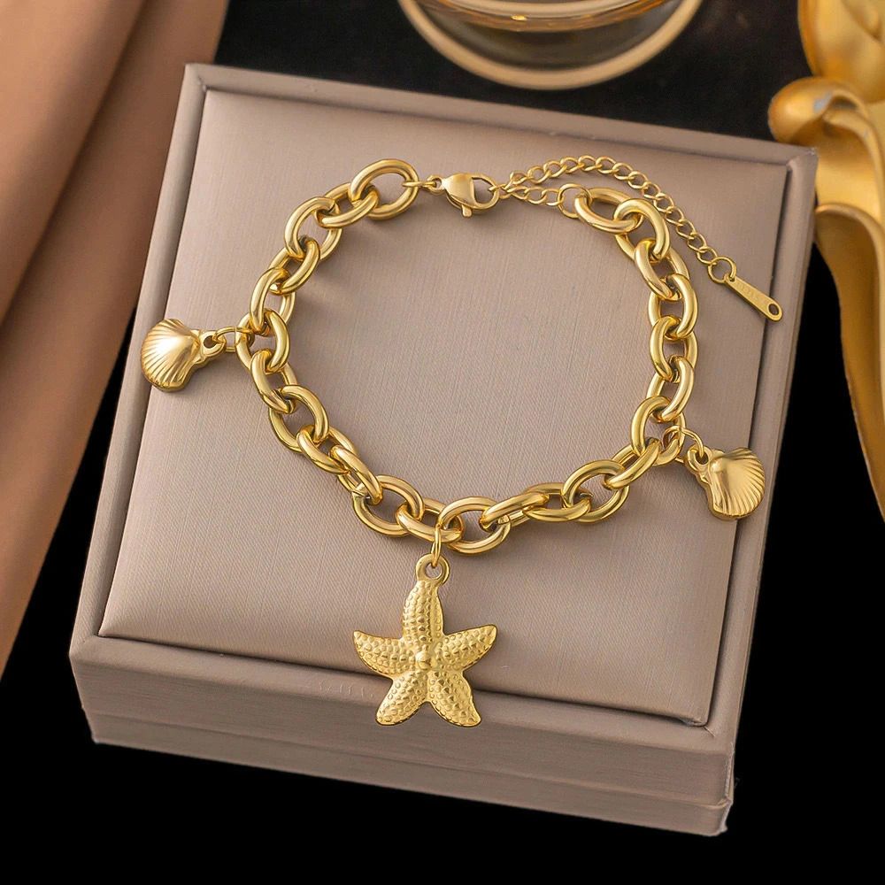 MYKI Gold Plated Charm Bracelet with Anti-Tarnish Finish(MKBRAD780G-SSYI)