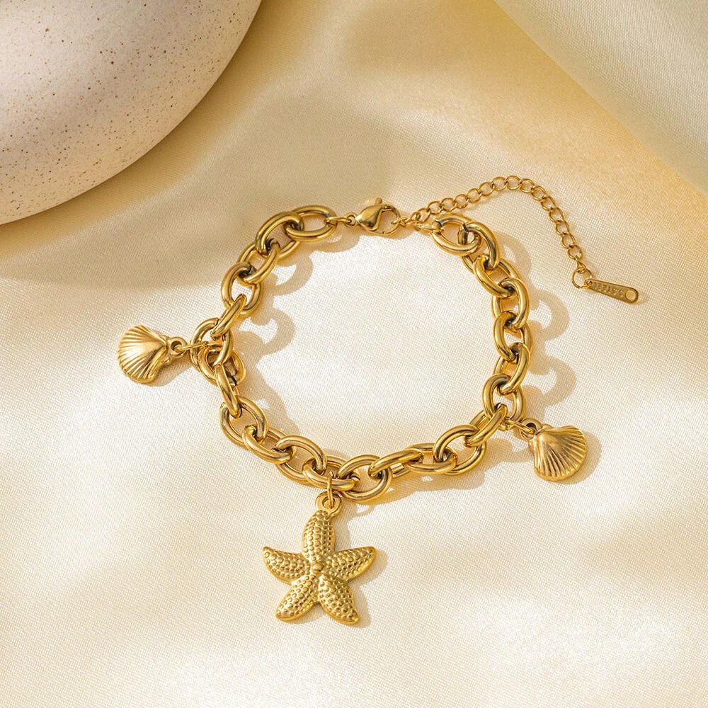 MYKI Gold Plated Charm Bracelet with Anti-Tarnish Finish(MKBRAD780G-SSYI)