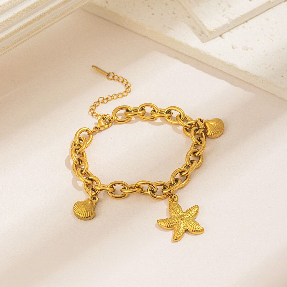 MYKI Gold Plated Charm Bracelet with Anti-Tarnish Finish(MKBRAD780G-SSYI)