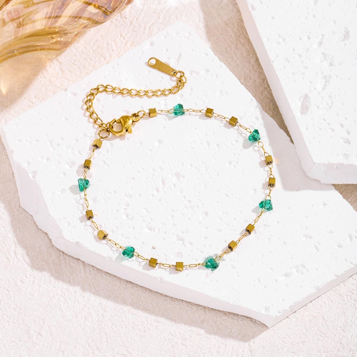 MYKI Coloured Bead Minimal Bracelet | Adjustable(MKBRAD783-SSYI)