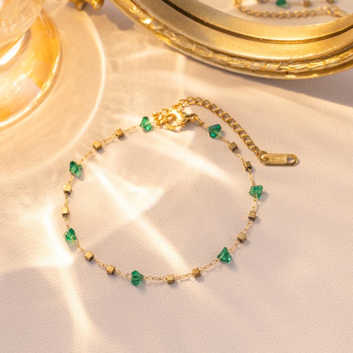MYKI Coloured Bead Minimal Bracelet | Adjustable(MKBRAD783-SSYI)