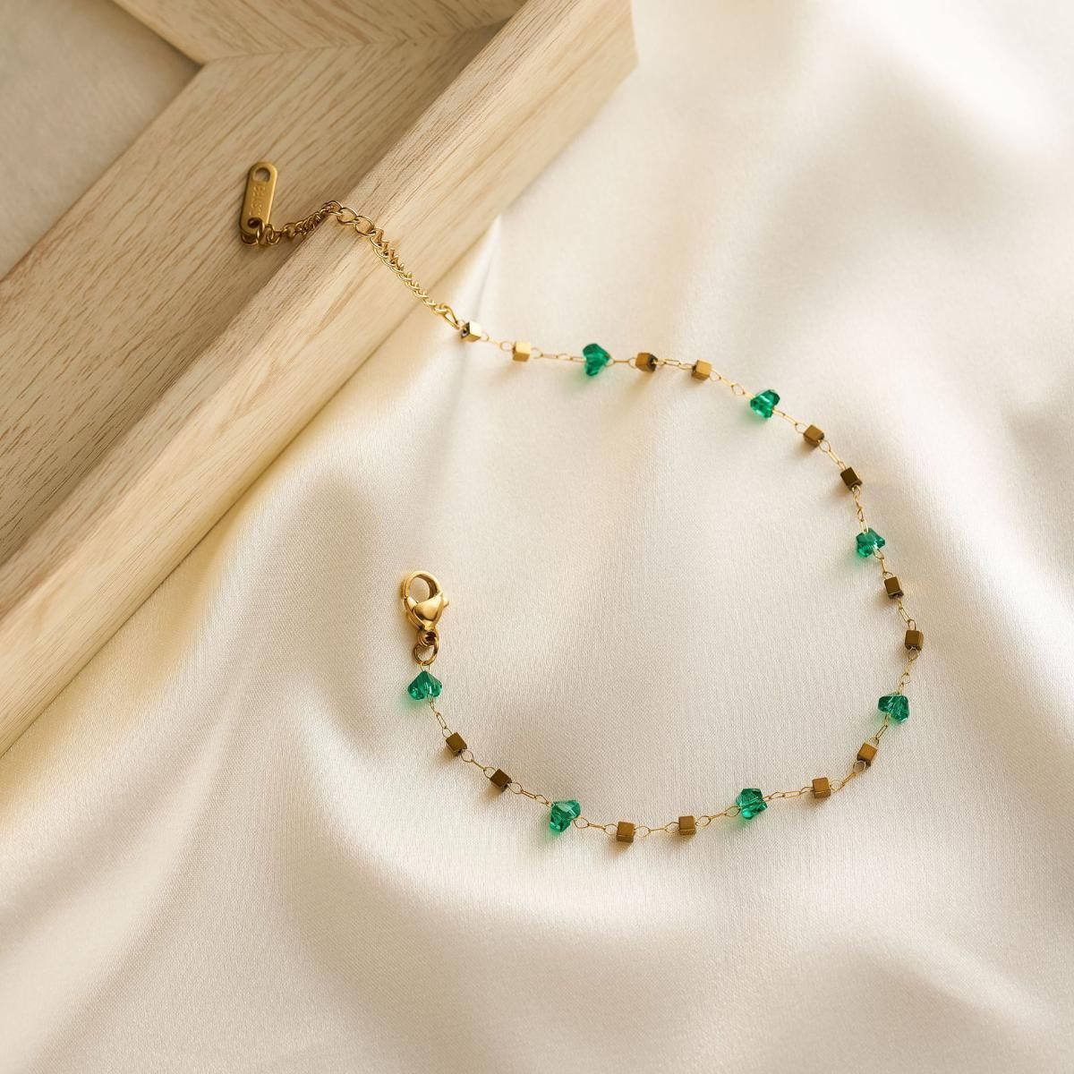 MYKI Coloured Bead Minimal Bracelet | Adjustable(MKBRAD783-SSYI)