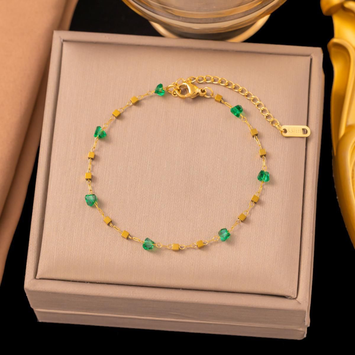 MYKI Coloured Bead Minimal Bracelet | Adjustable(MKBRAD783-SSYI)