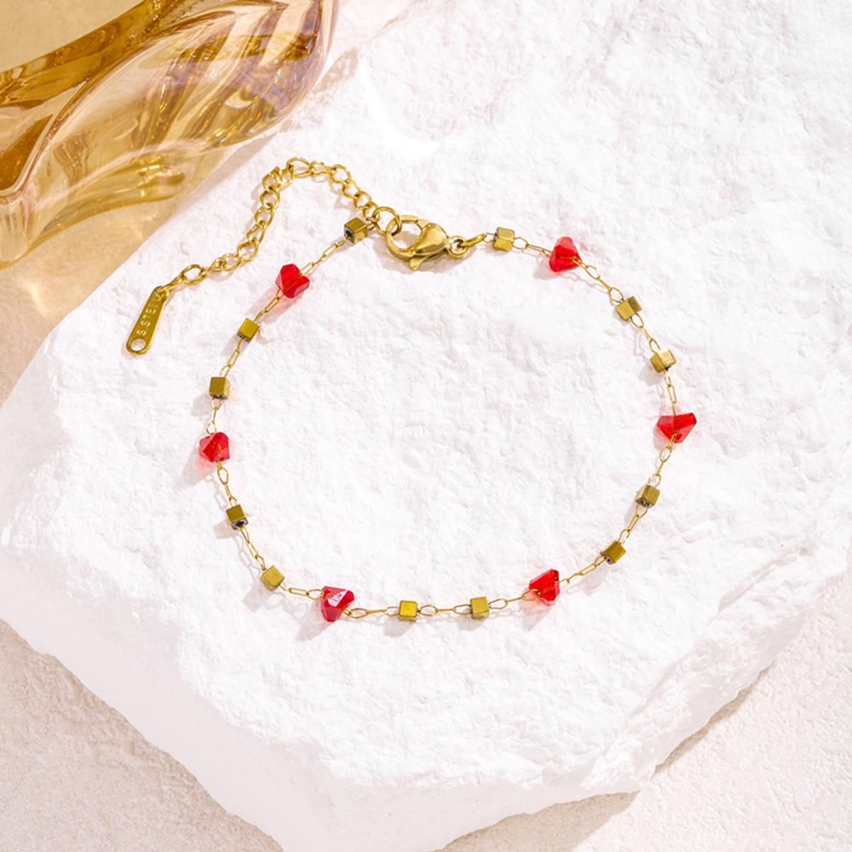 MYKI Coloured Bead Minimal Bracelet | Adjustable(MKBRAD783-SSYI)
