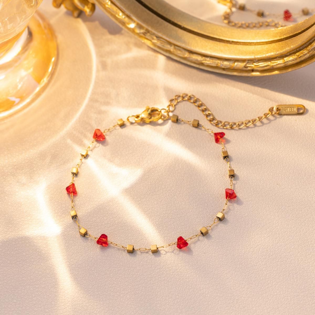 MYKI Coloured Bead Minimal Bracelet | Adjustable(MKBRAD783-SSYI)