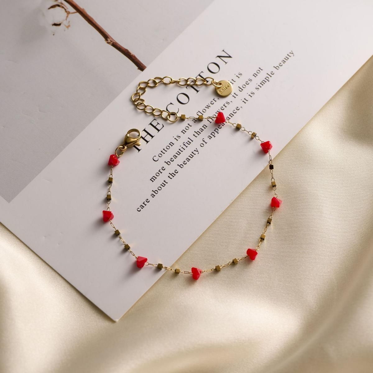 MYKI Coloured Bead Minimal Bracelet | Adjustable(MKBRAD783-SSYI)