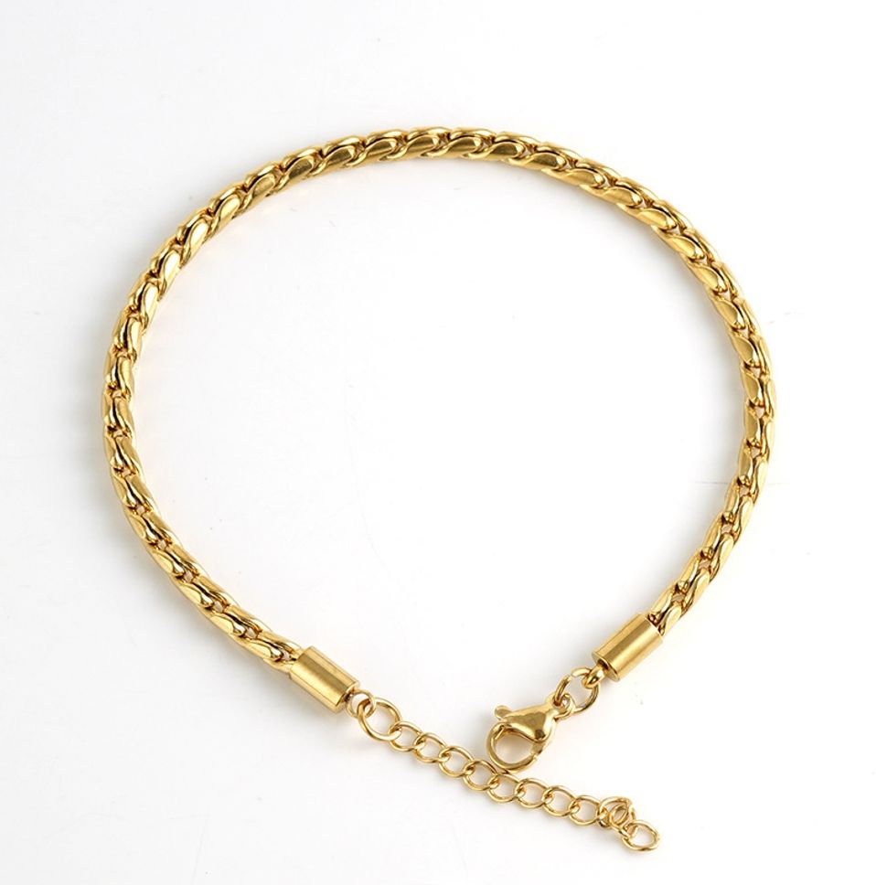 MYKI Gold-Plated Twisted Rope Chain Bracelet | Adjustable(MKBRAD788G-SSYI)