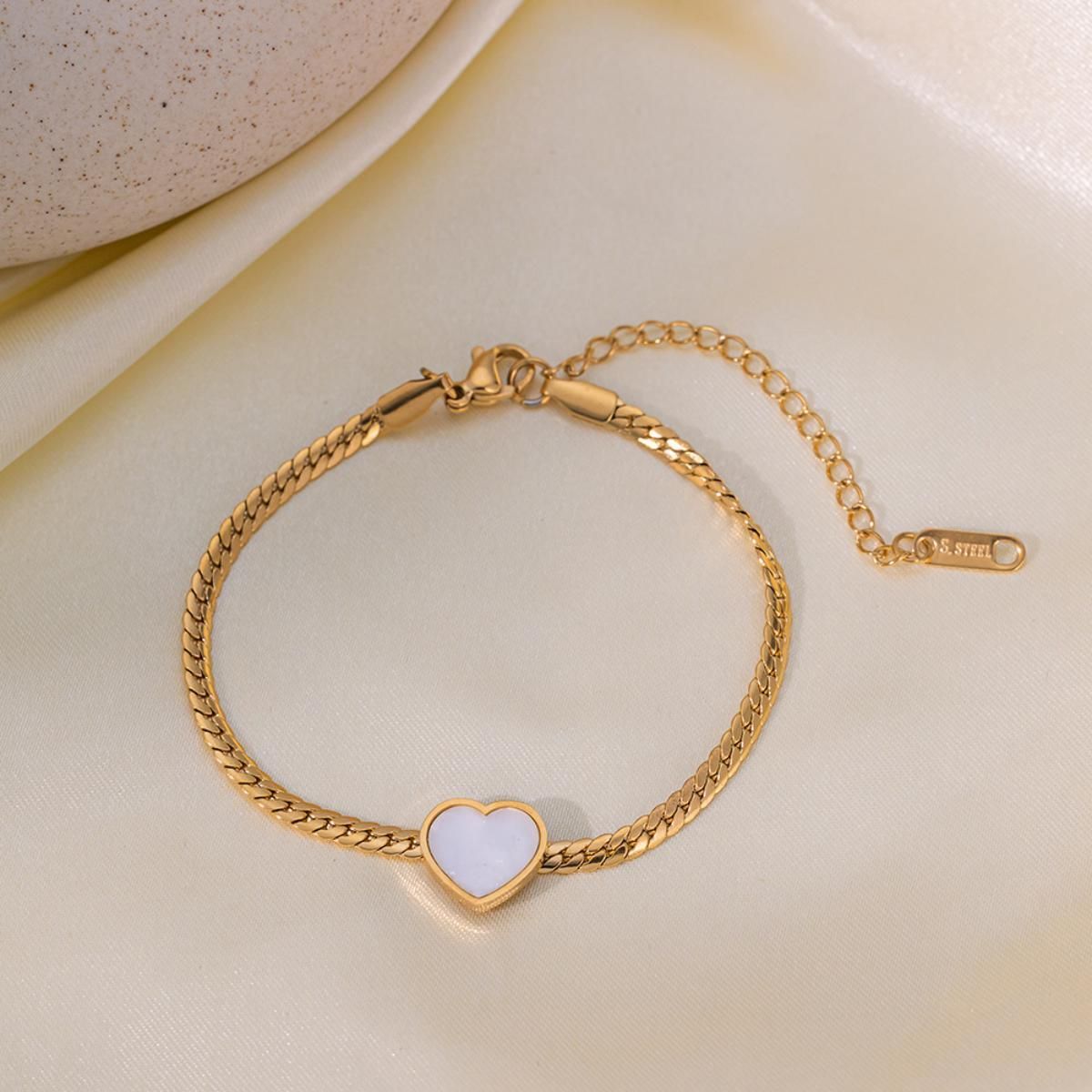 MYKI Heart Bracelet | Anti-Tarnish(MKBRAD797-SSYI)