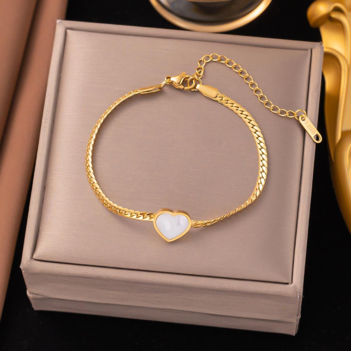 MYKI Heart Bracelet | Anti-Tarnish(MKBRAD797-SSYI)