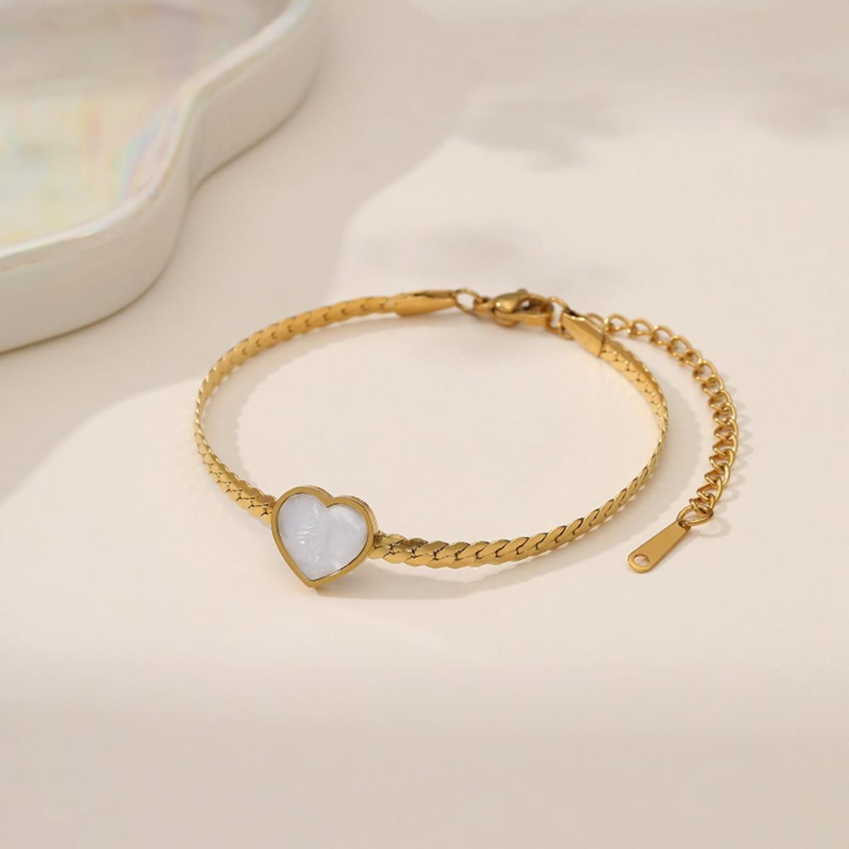 MYKI Heart Bracelet | Anti-Tarnish(MKBRAD797-SSYI)