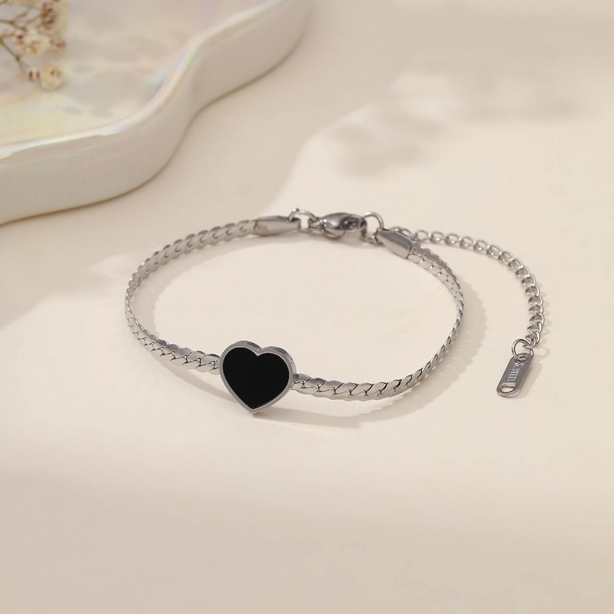 MYKI Heart Bracelet | Anti-Tarnish(MKBRAD797-SSYI)