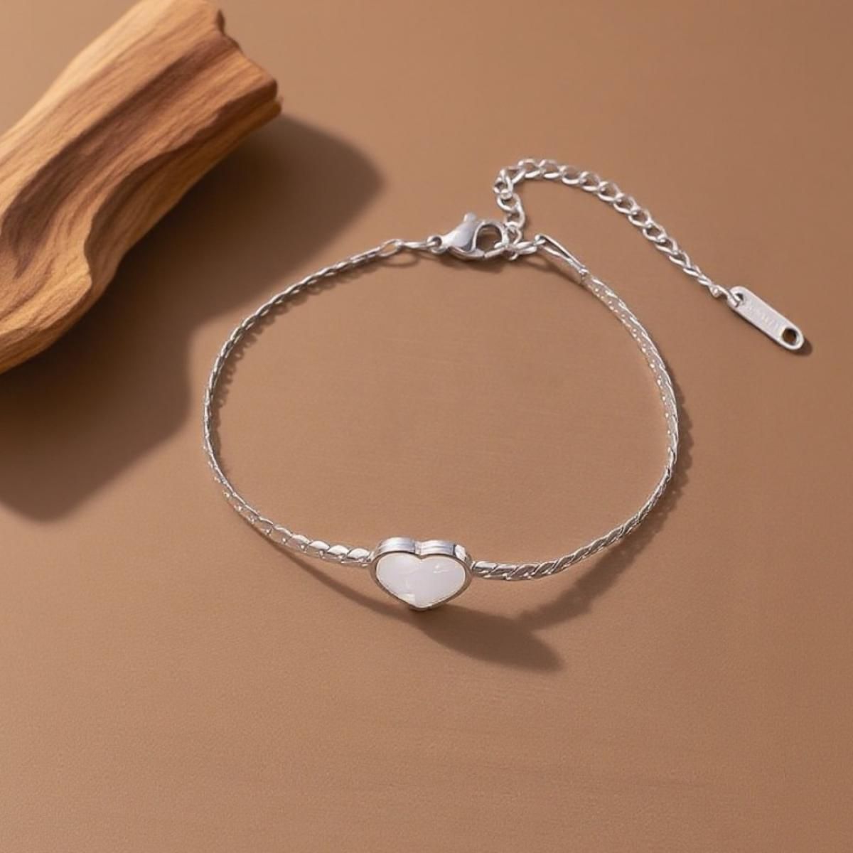 MYKI Heart Bracelet | Anti-Tarnish(MKBRAD797-SSYI)