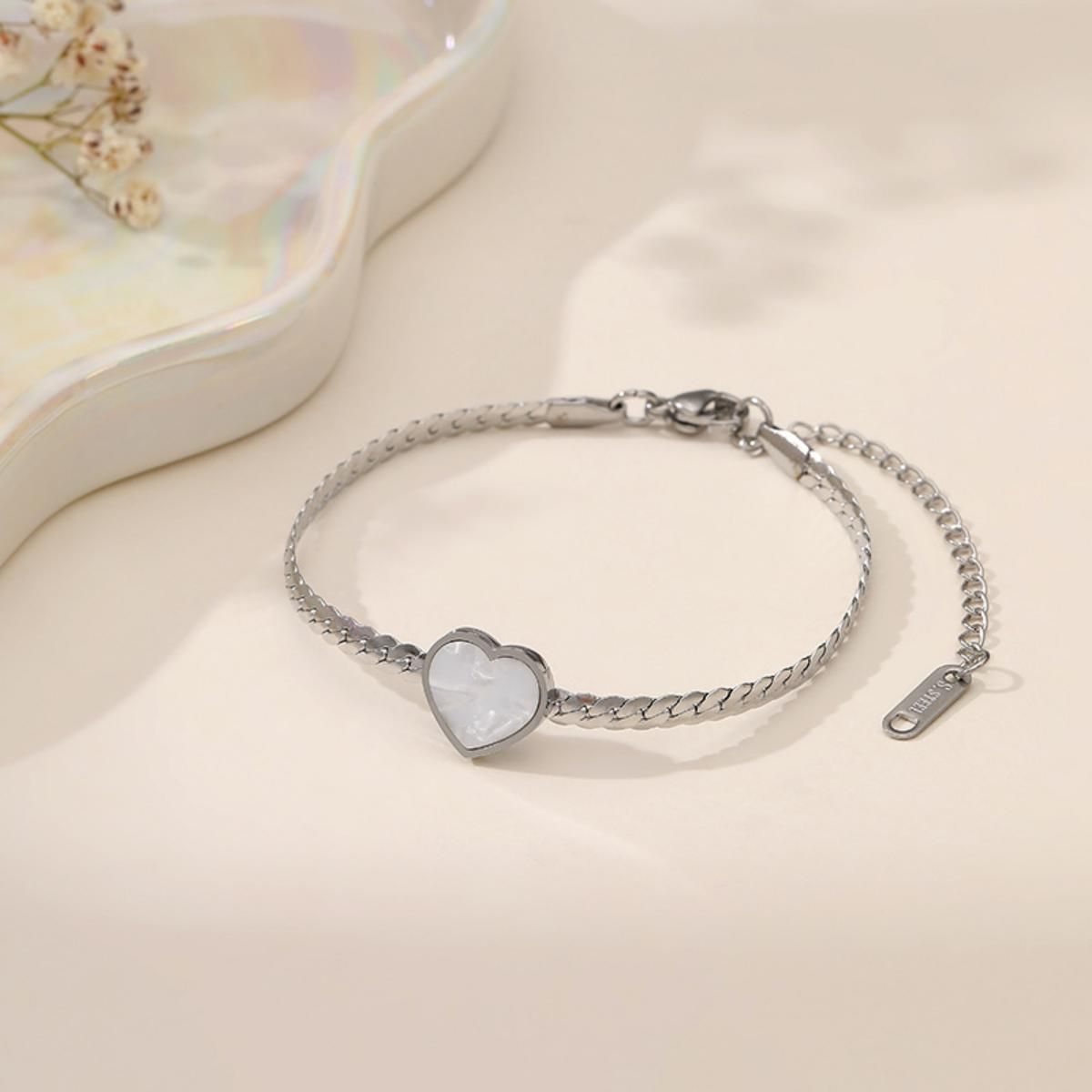 MYKI Heart Bracelet | Anti-Tarnish(MKBRAD797-SSYI)