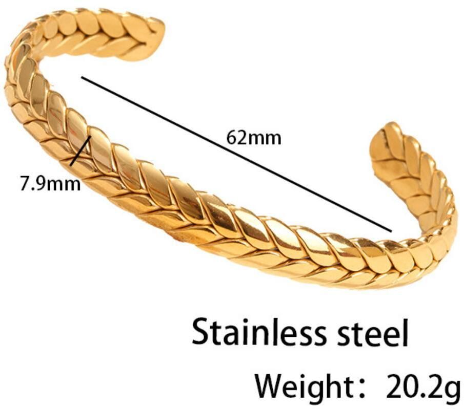 MYKI Gold Plated Textured Open Cuff Bracelet | Anti-Tarnish(MKBRAD805G-SSYI)