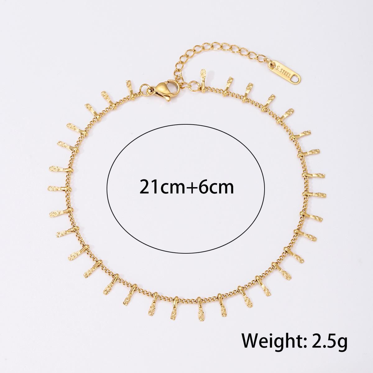 MYKI Gold Plated Textured Dangling Charm Bracelet | Anti-Tarnish(MKBRAD807G-SSYI)
