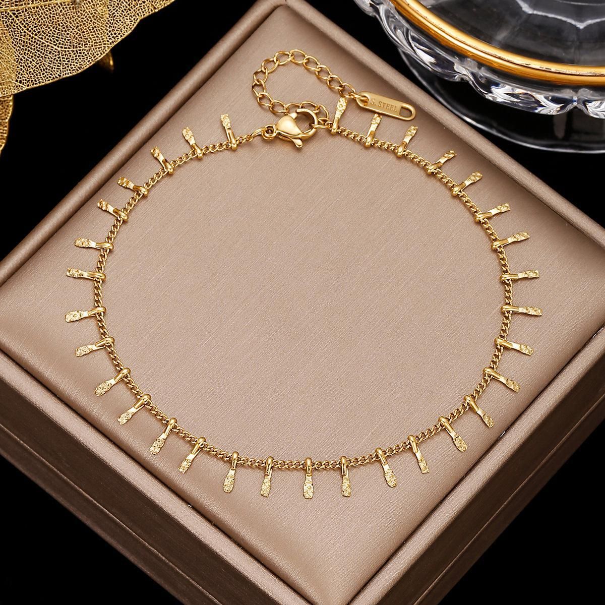 MYKI Gold Plated Textured Dangling Charm Bracelet | Anti-Tarnish(MKBRAD807G-SSYI)