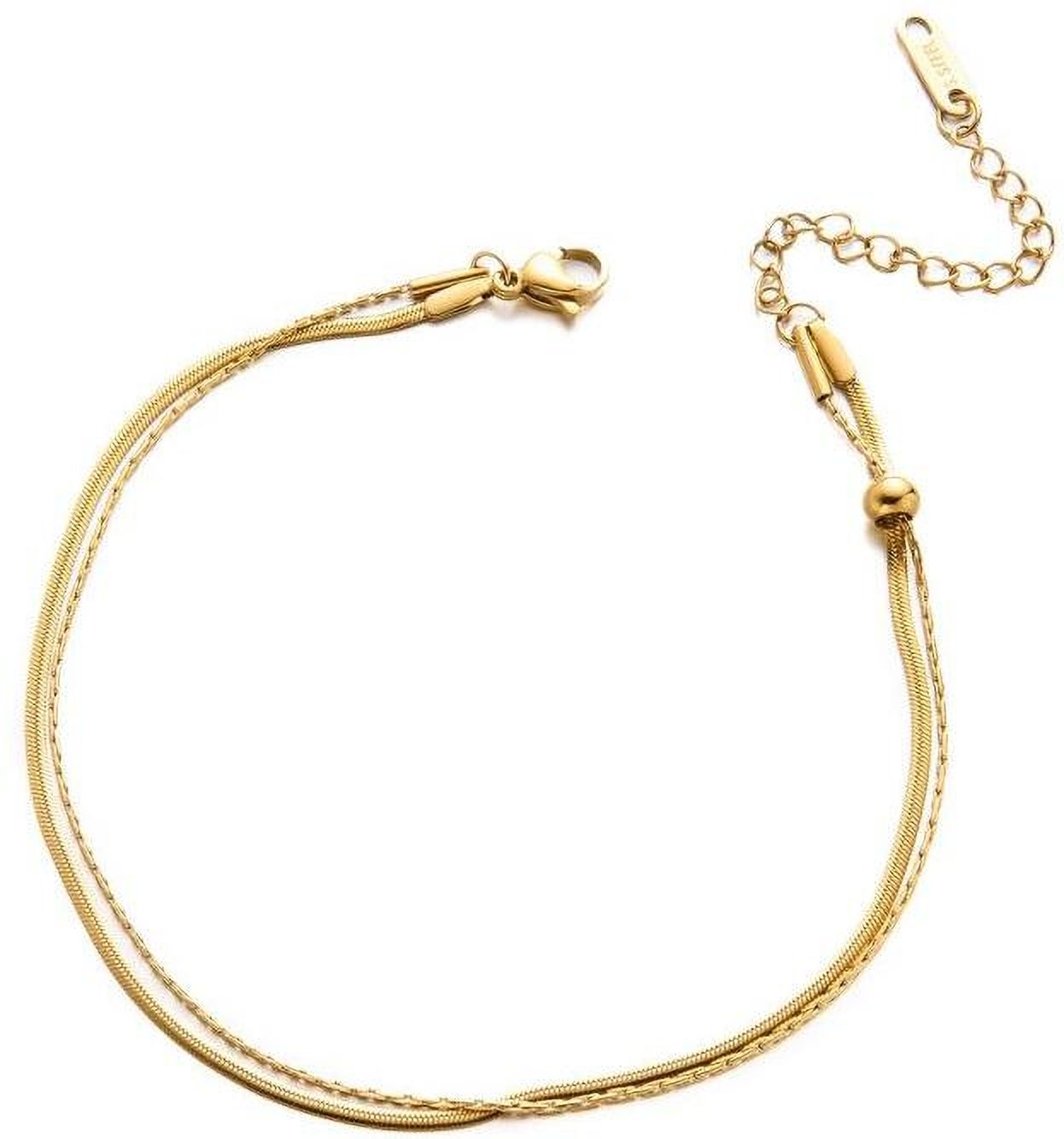 MYKI Gold Plated Minimal Triple Strand Bracelet | Anti-Tarnish(MKBRAD823G-SSYI)