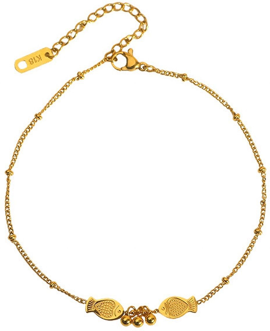 MYKI Gold-Plated Fish Charm Bracelet(MKBRAD844G-SSYI)