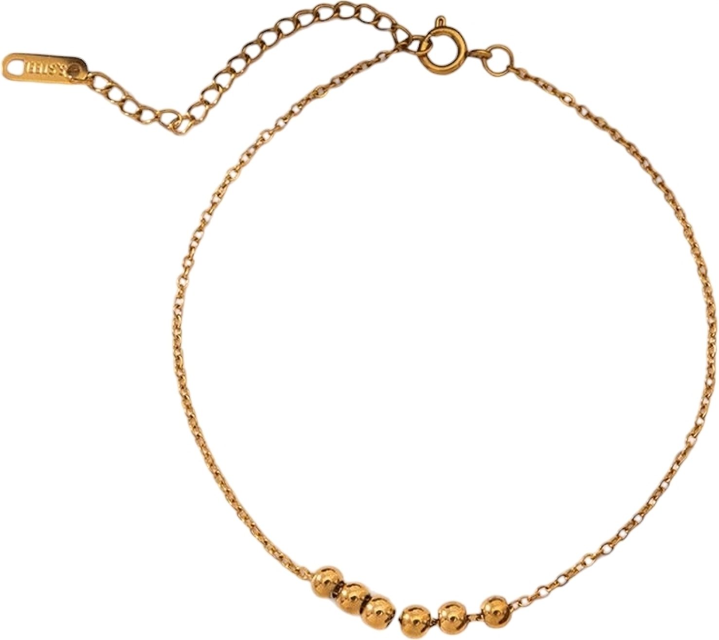 MYKI Gold-Plated Dainty Bead Line Bracelet(MKBRAD847G-SSYI)