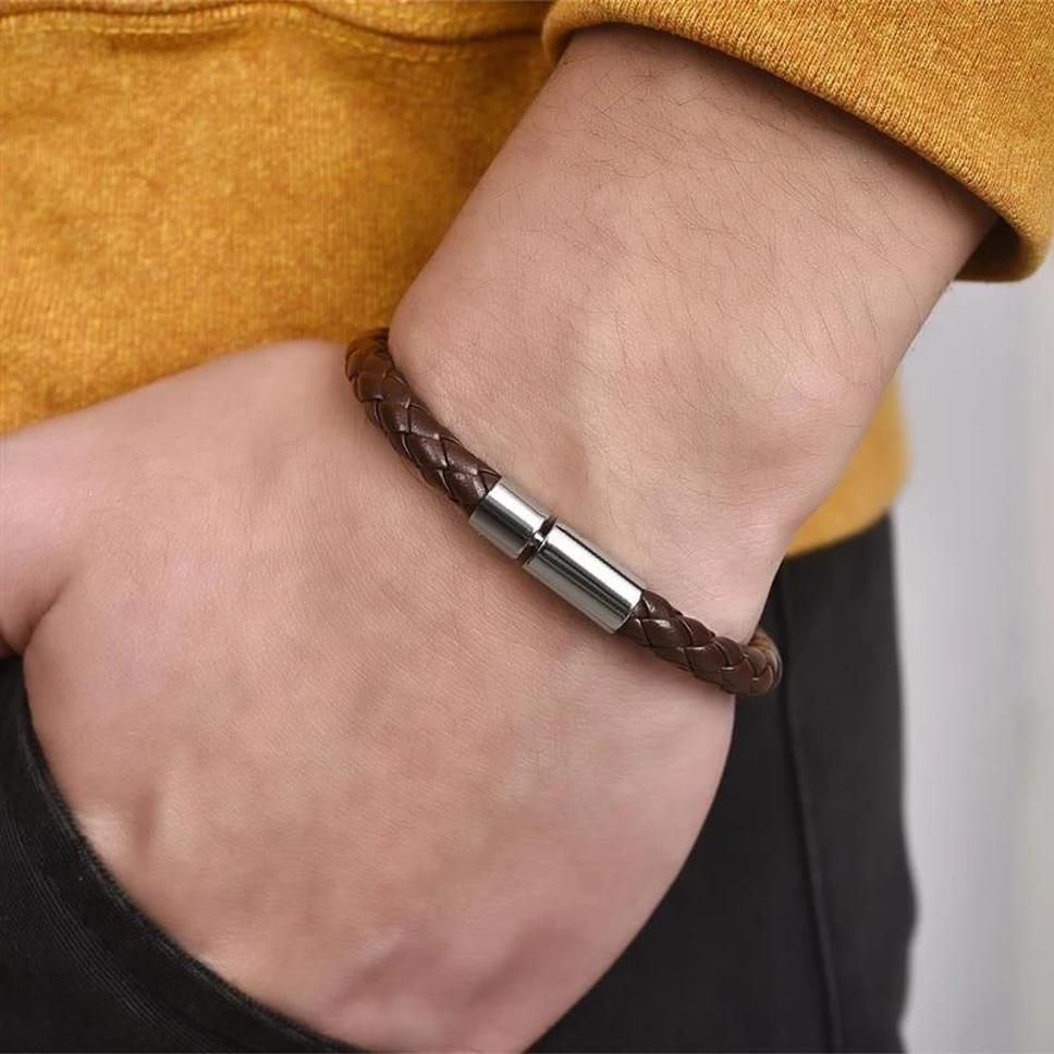 MYKI Limited Edition Leather rope Bracelet For Men & Boys (MKMBR103)