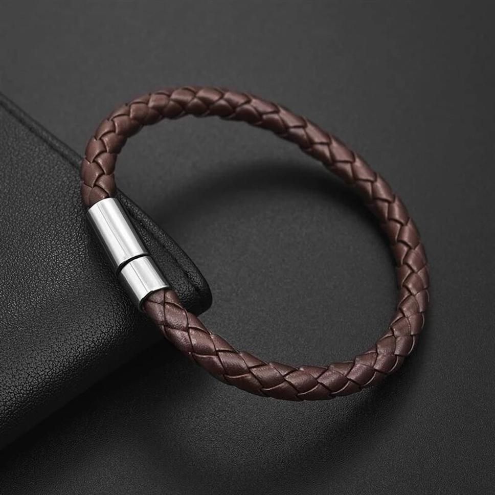 MYKI Limited Edition Leather rope Bracelet For Men & Boys (MKMBR103)