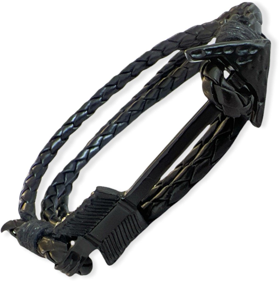 MYKI Fashionable Leather Anchor Bracelet For Mens (MKMBR138)