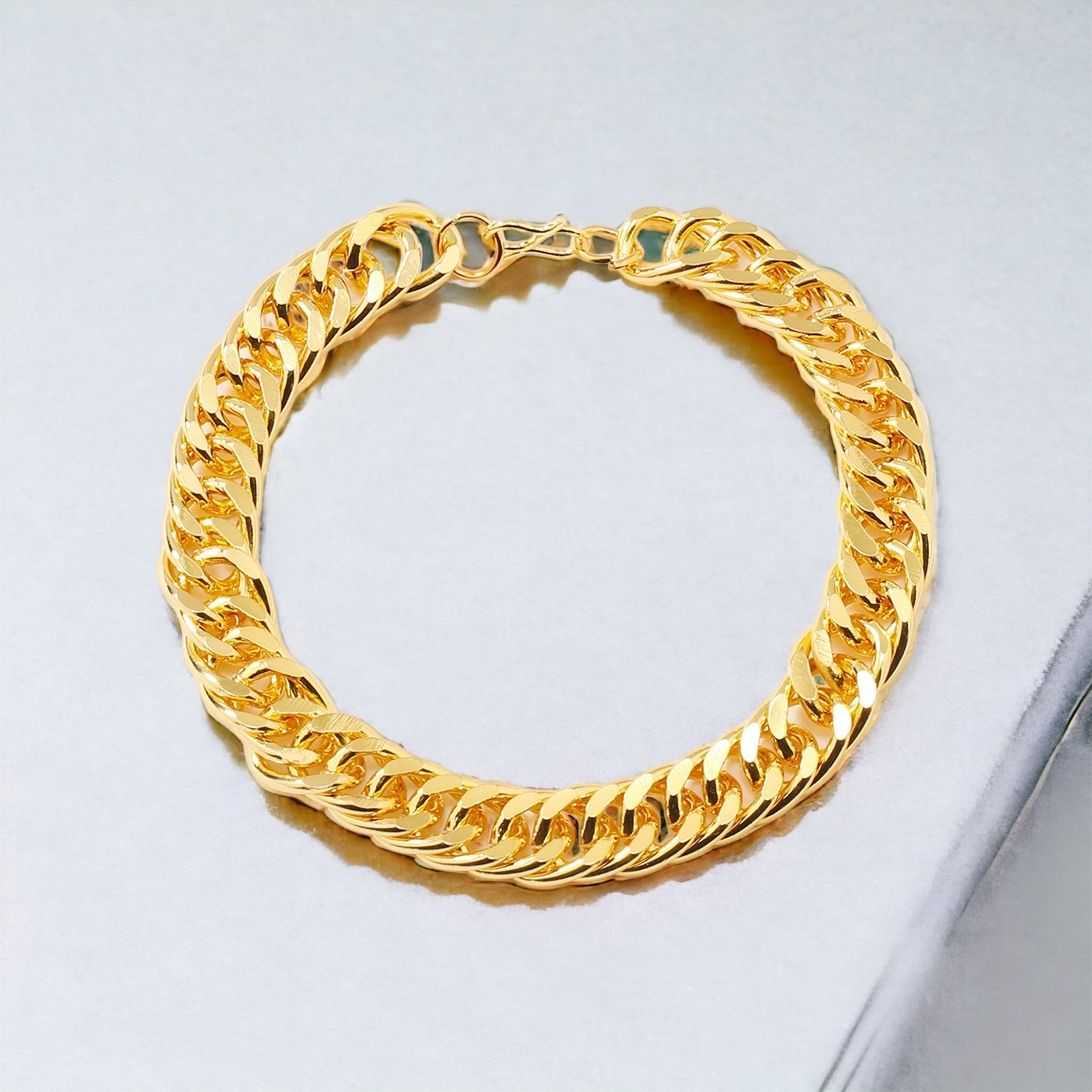 MYKI Bold & Sexy Personality Stud Chain Design Titanium Bracelet for Men (MKMBR116-162G)
