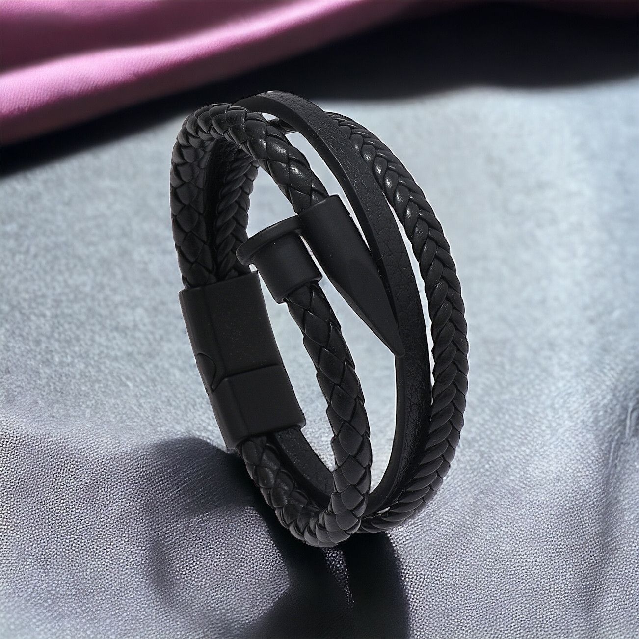 MYKI TRENDING BLACK NAIL BRACELET (MKMBR167BL)