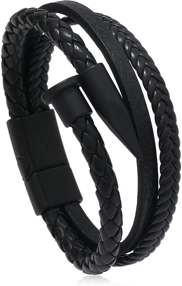 MYKI TRENDING BLACK NAIL BRACELET (MKMBR167BL)
