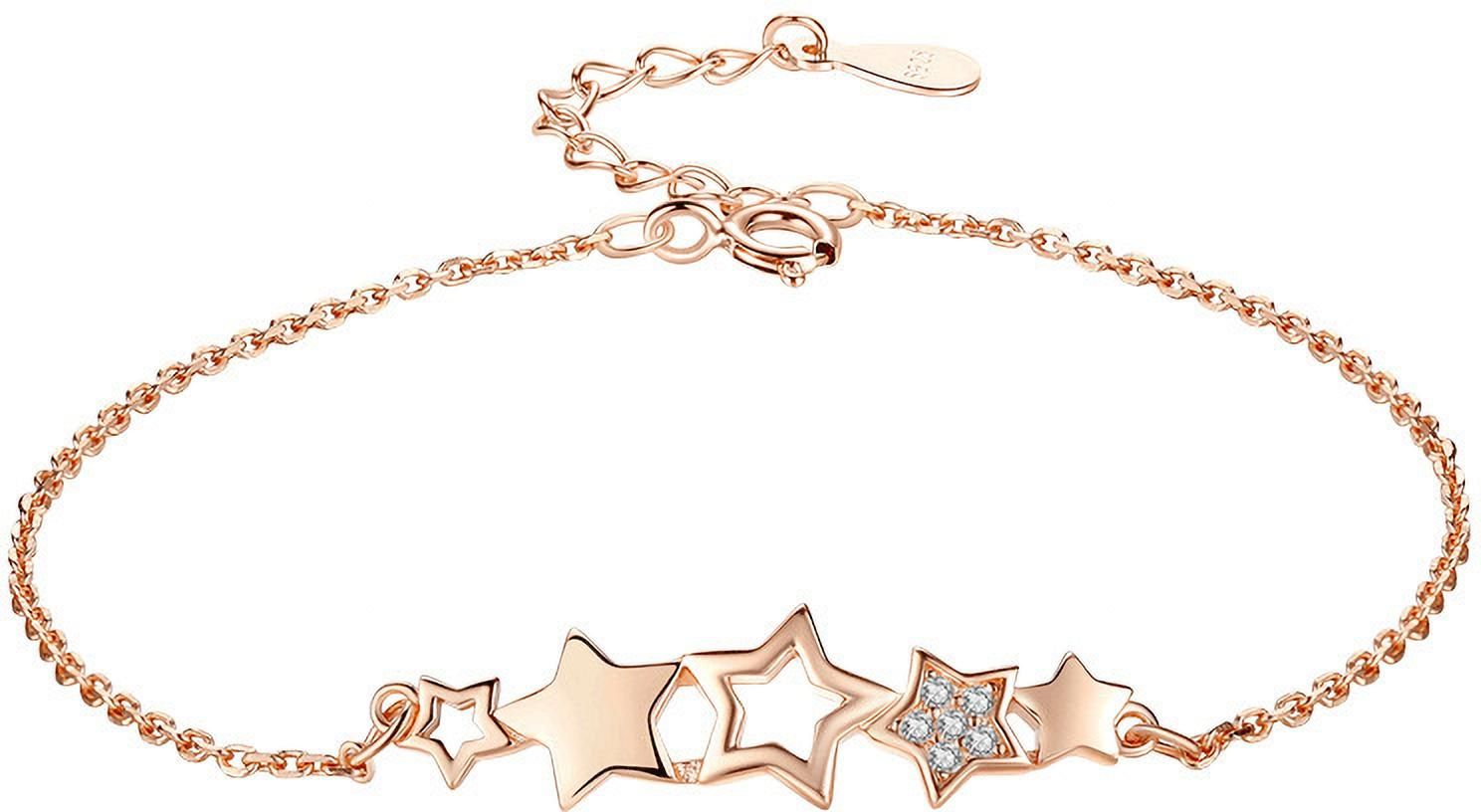 MYKI Dazzling Double Star Cubic Zircon Bracelet (MKBRAD348)