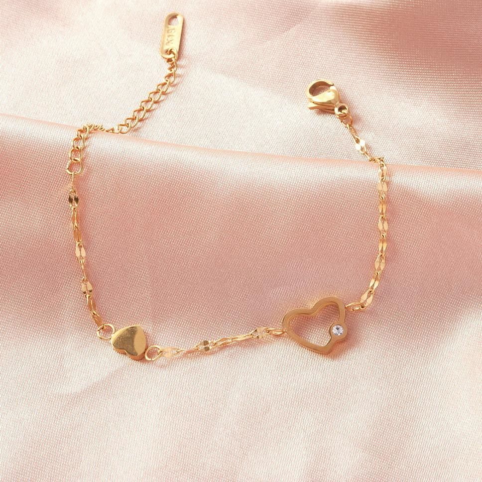 MYKI Stunnig Double Heart Bracelet (MKBRAD373)
