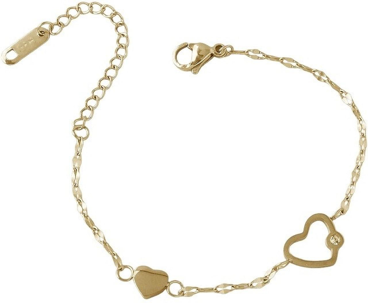 MYKI Stunnig Double Heart Bracelet (MKBRAD373)