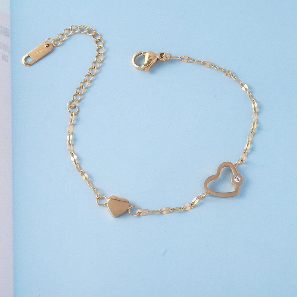 MYKI Stunnig Double Heart Bracelet (MKBRAD373)