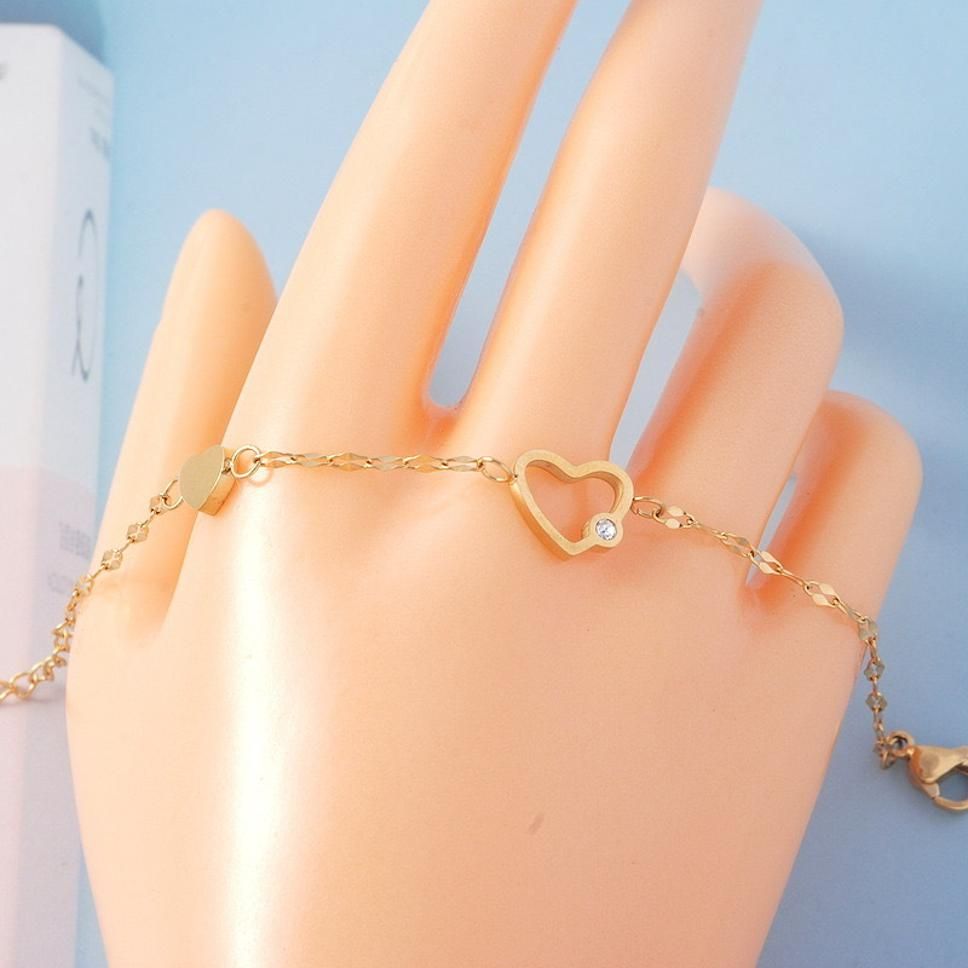 MYKI Stunnig Double Heart Bracelet (MKBRAD373)